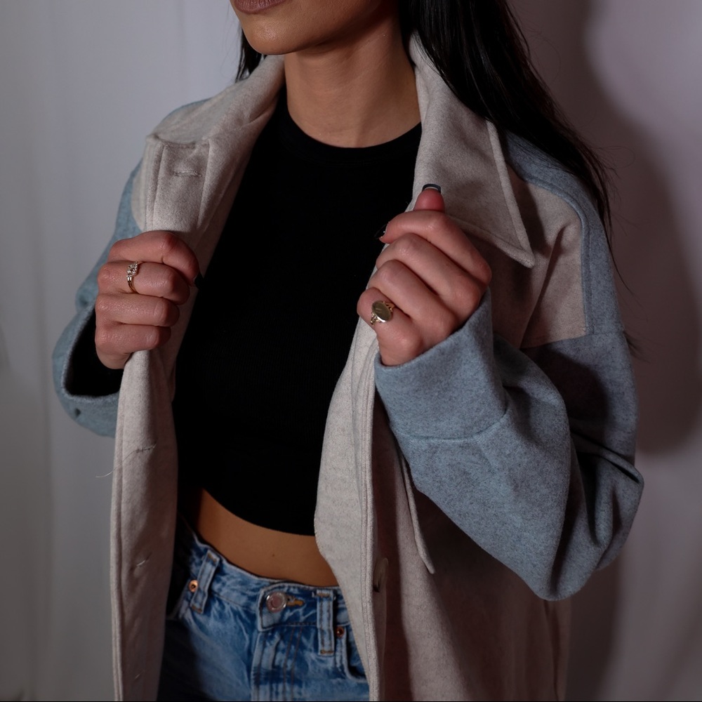 Color Block Shacket - Picture 4 of 5